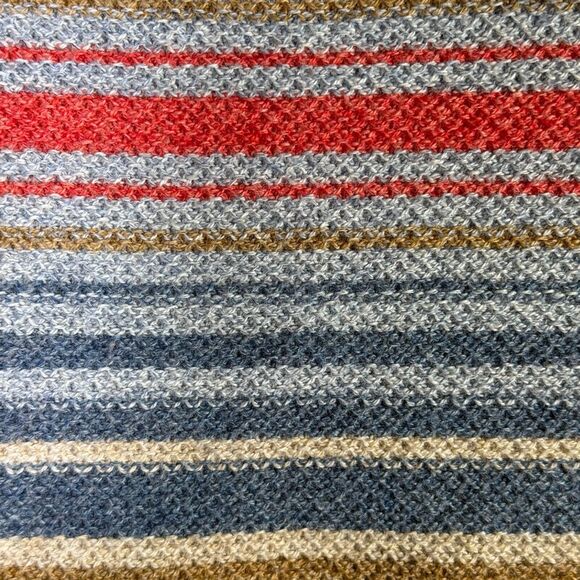 L.L. Bean Cotton Striped Pullover Sweater Large Petite Blue Pink Beige - Picture 3 of 9